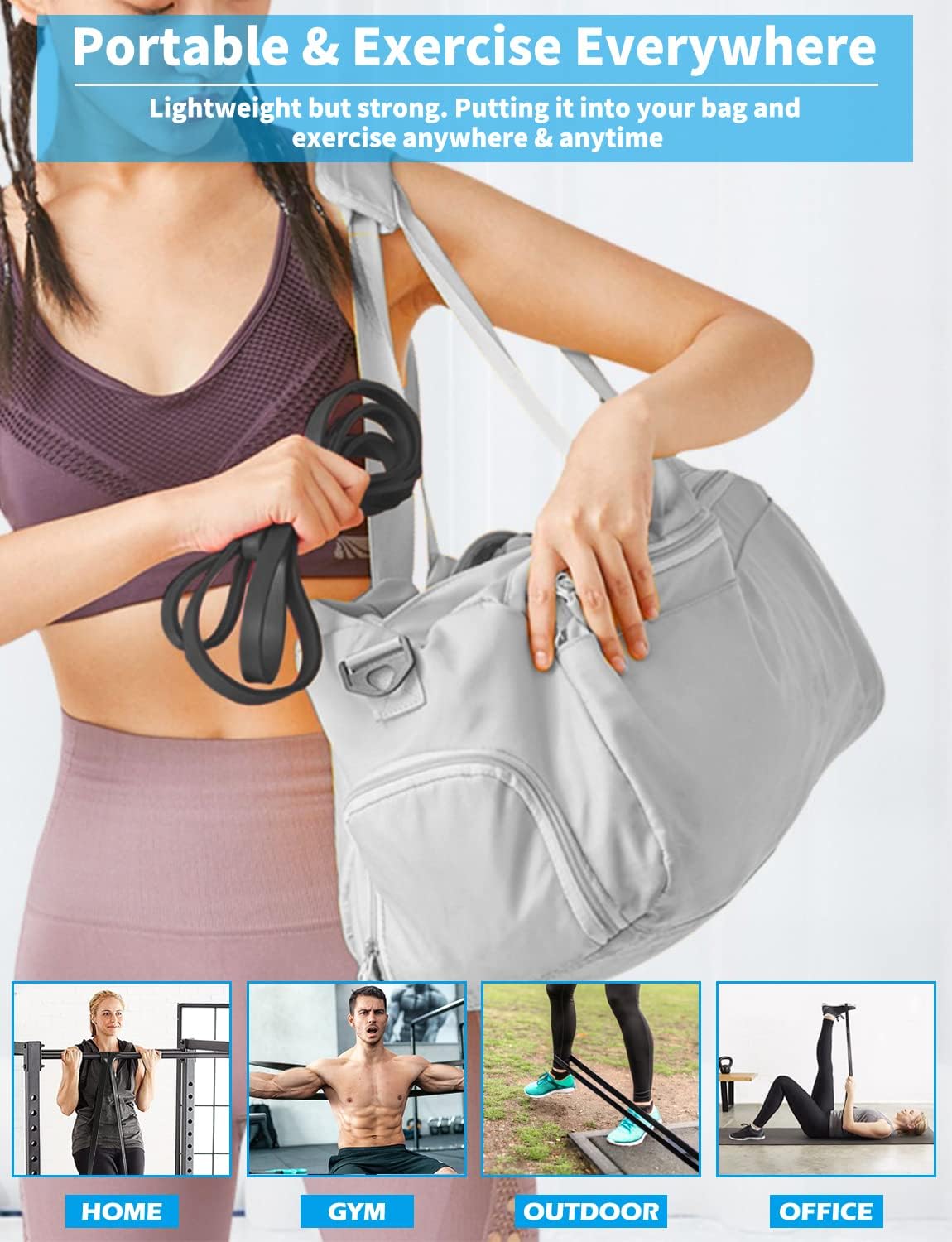 Extra Long Natural Latex Resistance Bands – Durable Loop Bands for Strength, Flexibility, and Mobility Training - imprüv