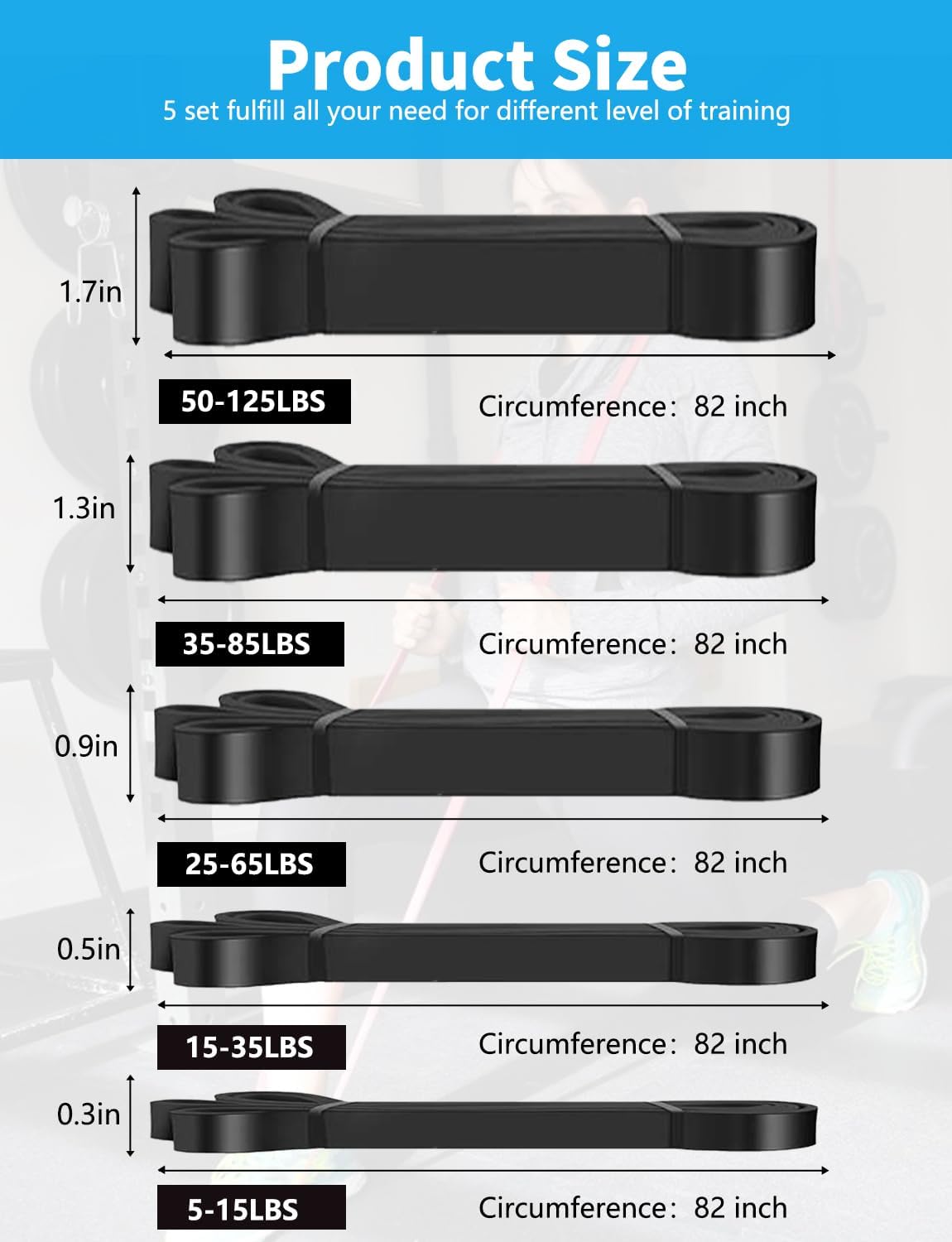 Extra Long Natural Latex Resistance Bands – Durable Loop Bands for Strength, Flexibility, and Mobility Training - imprüv