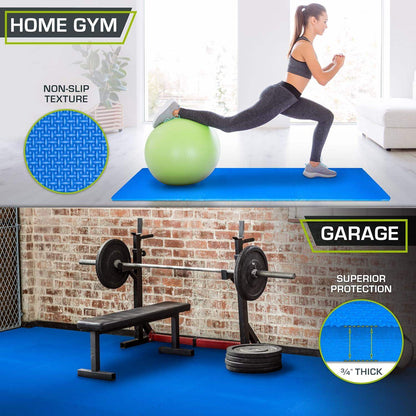 Extra Thick Puzzle Exercise Mat, Interlocking EVA Foam Tiles for Cushioned, Protective Workout Flooring - imprüv  