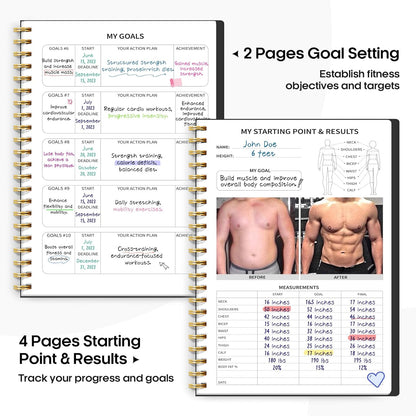 Fitness Workout Journal for Tracking Progress and Wellness Goals - imprüv  