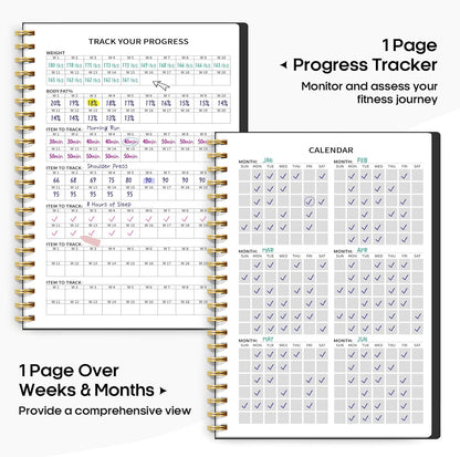 Fitness Workout Journal for Tracking Progress and Wellness Goals - imprüv  