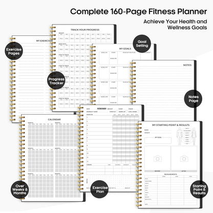 Fitness Workout Journal for Tracking Progress and Wellness Goals - imprüv  