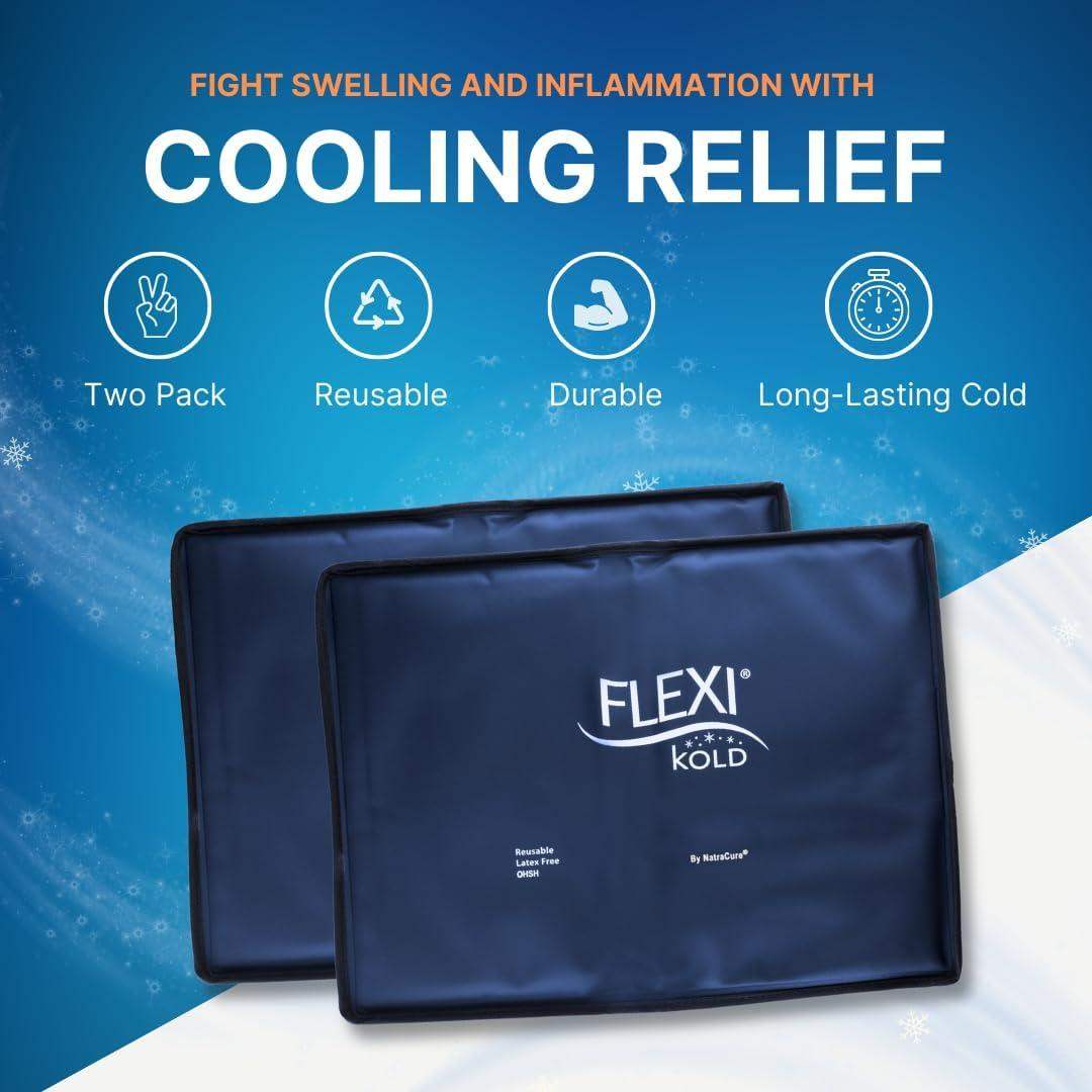 Flexible Gel Ice Pack, Soft Cooling Pad for Inflammation, Swelling, and Pain Relief - imprüv  