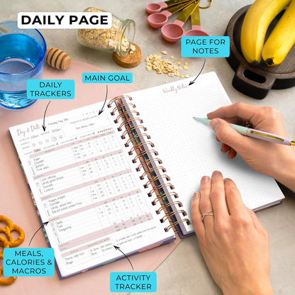 Food Journal for Nutrition Tracking Calorie Counting Meal Planning Exercise Logging and Weight Management - imprüv  