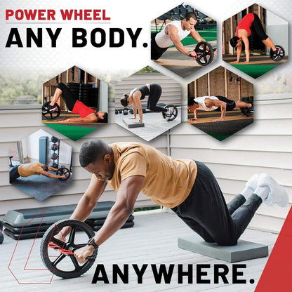 Foot Strap Power Ab Wheel, Functional Core Trainer for Stability, Strength, and Controlled Rollouts - imprüv  