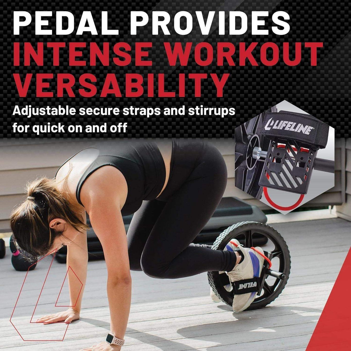 Foot Strap Power Ab Wheel, Functional Core Trainer for Stability, Strength, and Controlled Rollouts - imprüv  