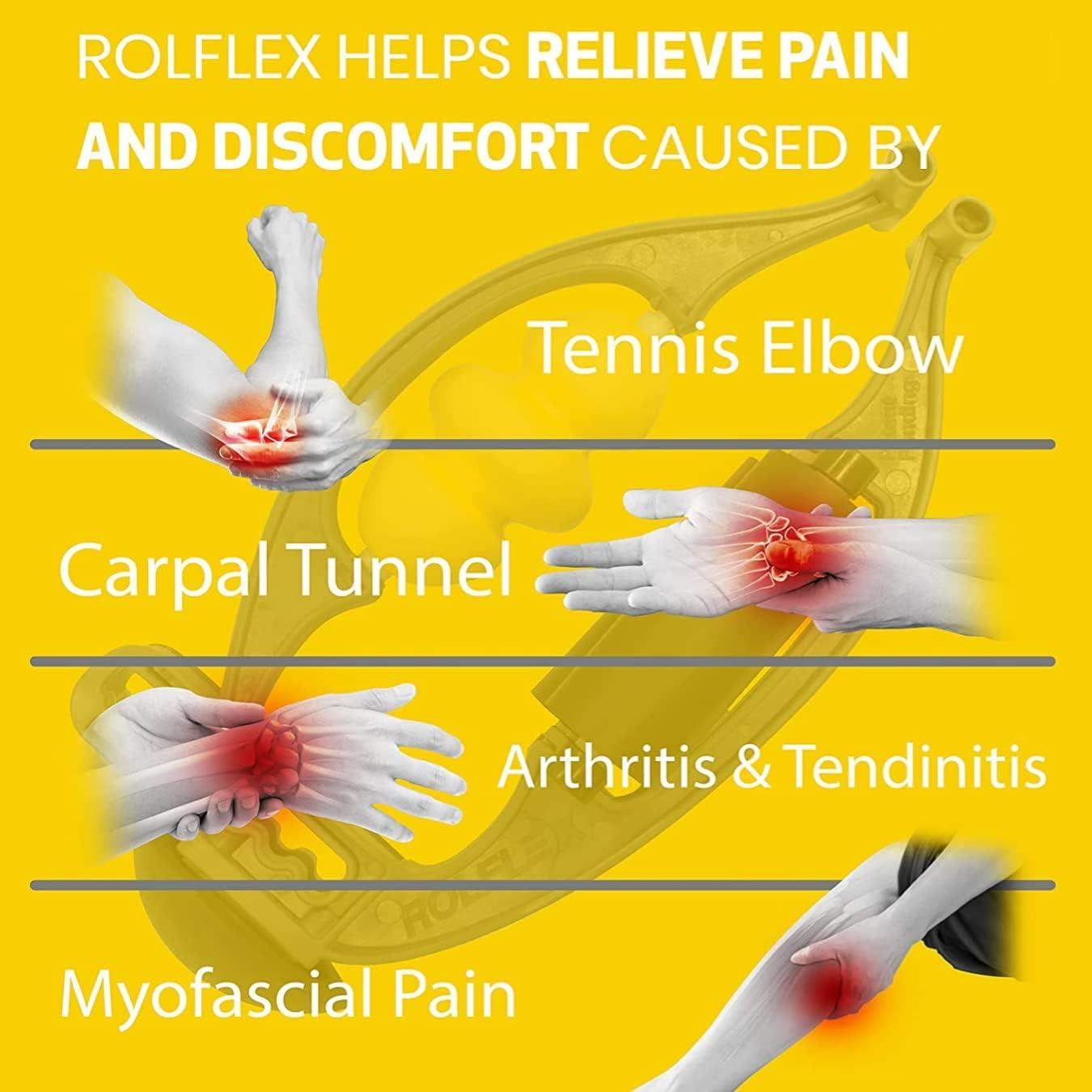 Forearm Self-Massage Roller for Tennis and Golfer's Elbow, Carpal Tunnel, and Tendonitis Recovery - imprüv  