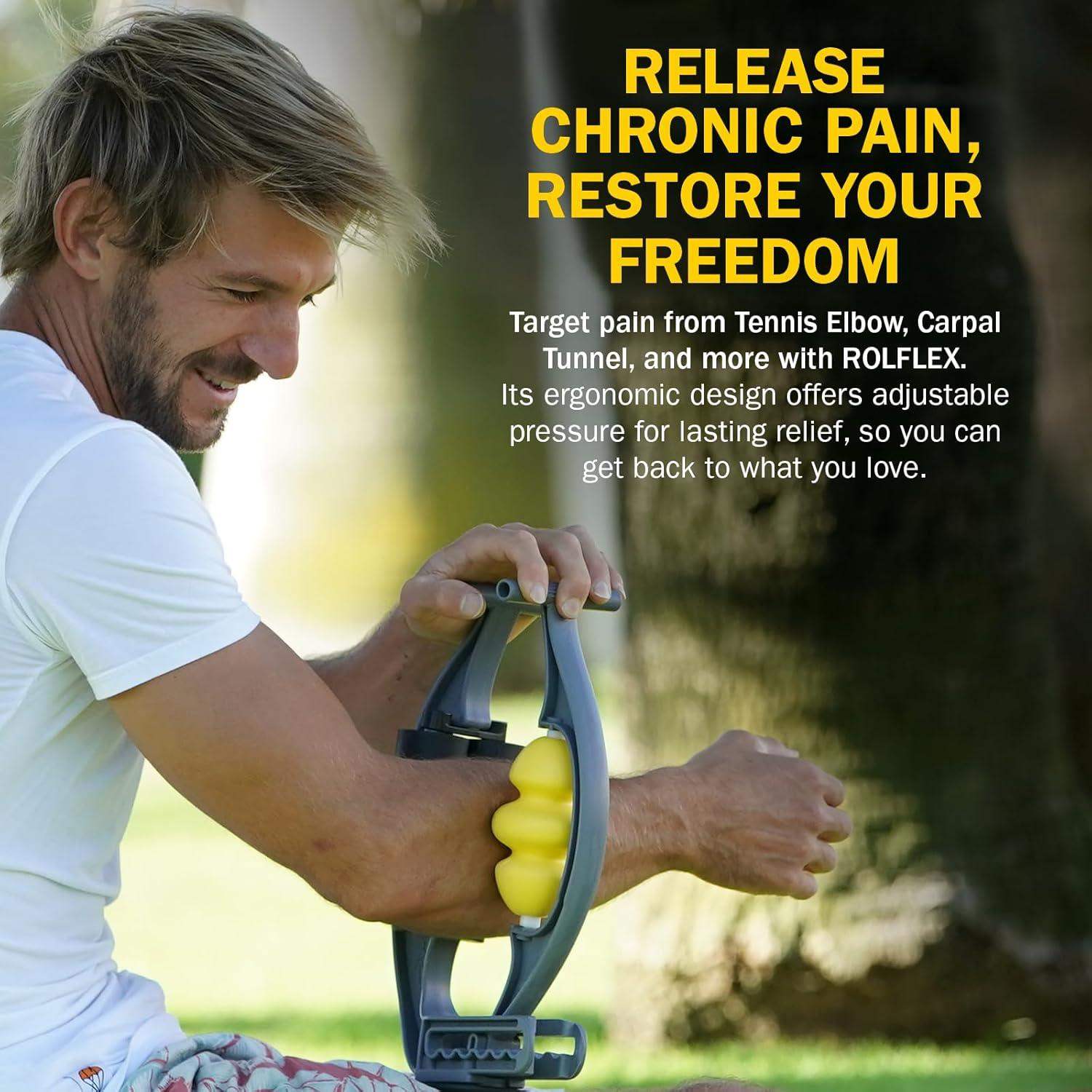 Forearm Self-Massage Roller for Tennis and Golfer's Elbow, Carpal Tunnel, and Tendonitis Recovery - imprüv  