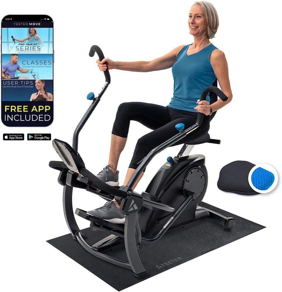 FreeStep Recumbent Cross Trainer, Magnetic Resistance Elliptical and Stride Stepper for Low-Impact Cardio and Joint-Friendly Strength - imprüv  