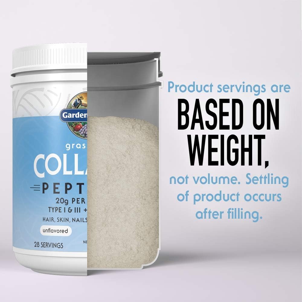 Garden of Life Grass Fed Collagen Peptides support skin, joints, hair, and nails with 20g protein, probiotics, and clean, unflavored collagen powder for daily use. - Impruv