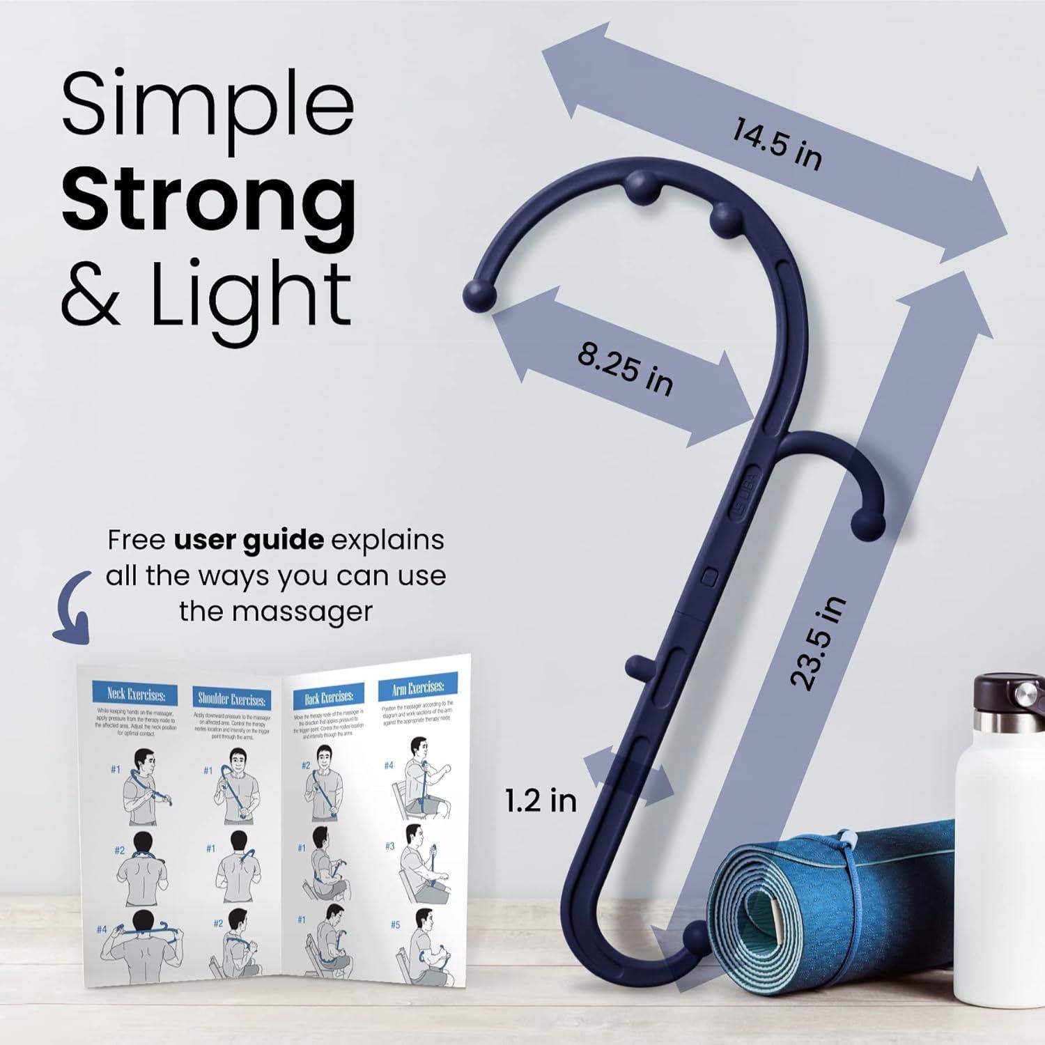 Handheld Self-Massage Therapy Hook for Deep Tissue Trigger Point Relief - imprüv  