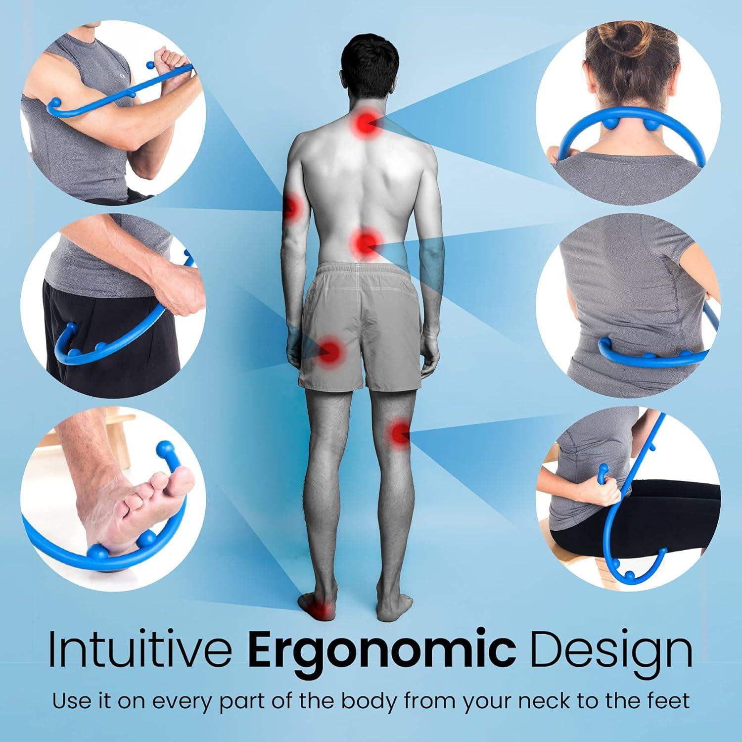 Handheld Self-Massage Therapy Hook for Deep Tissue Trigger Point Relief - imprüv  