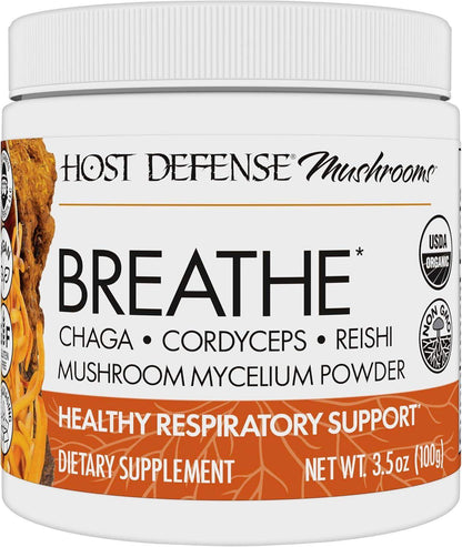 Host Defense Breathe* Mushroom Powder Blend for Lung and Respiratory Health - imprüv  