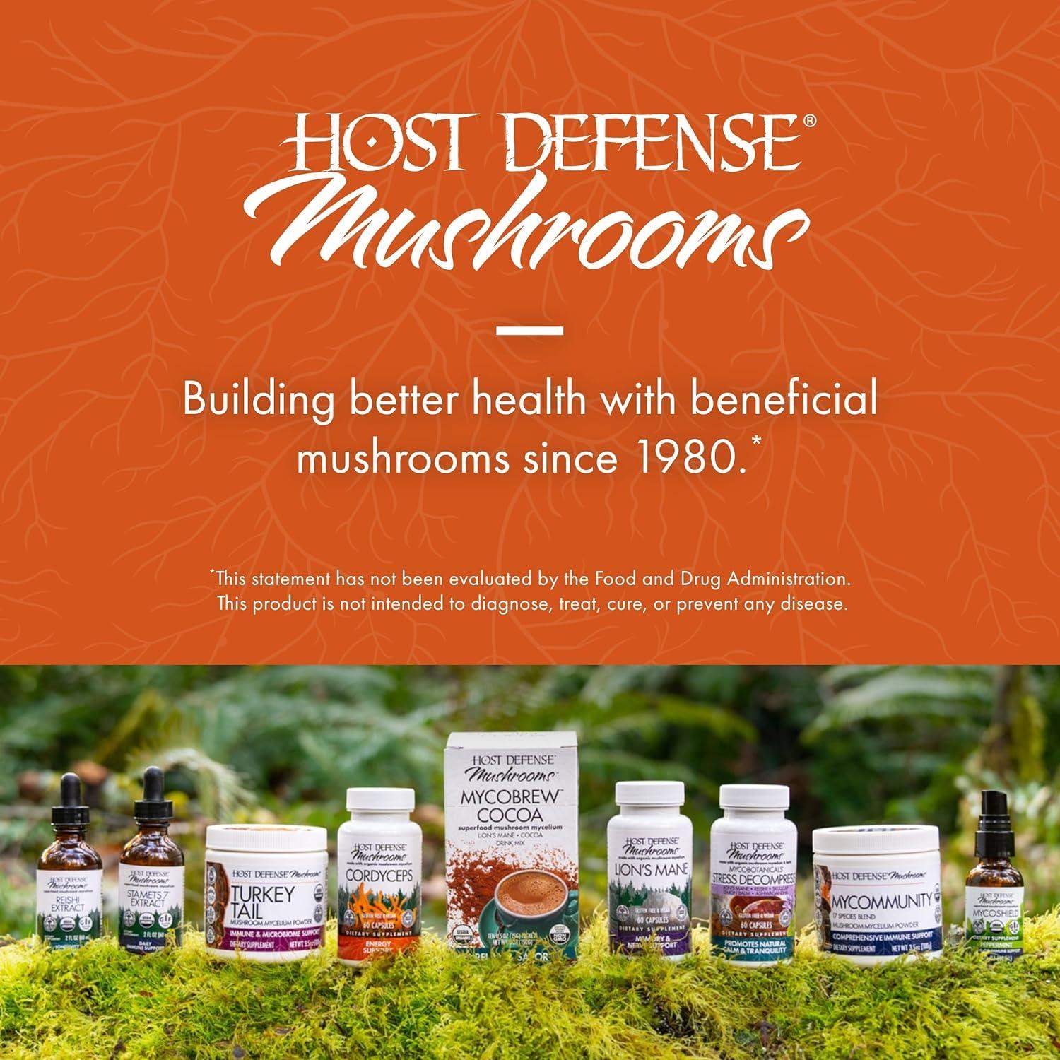 Host Defense Breathe* Mushroom Powder Blend for Lung and Respiratory Health - imprüv  