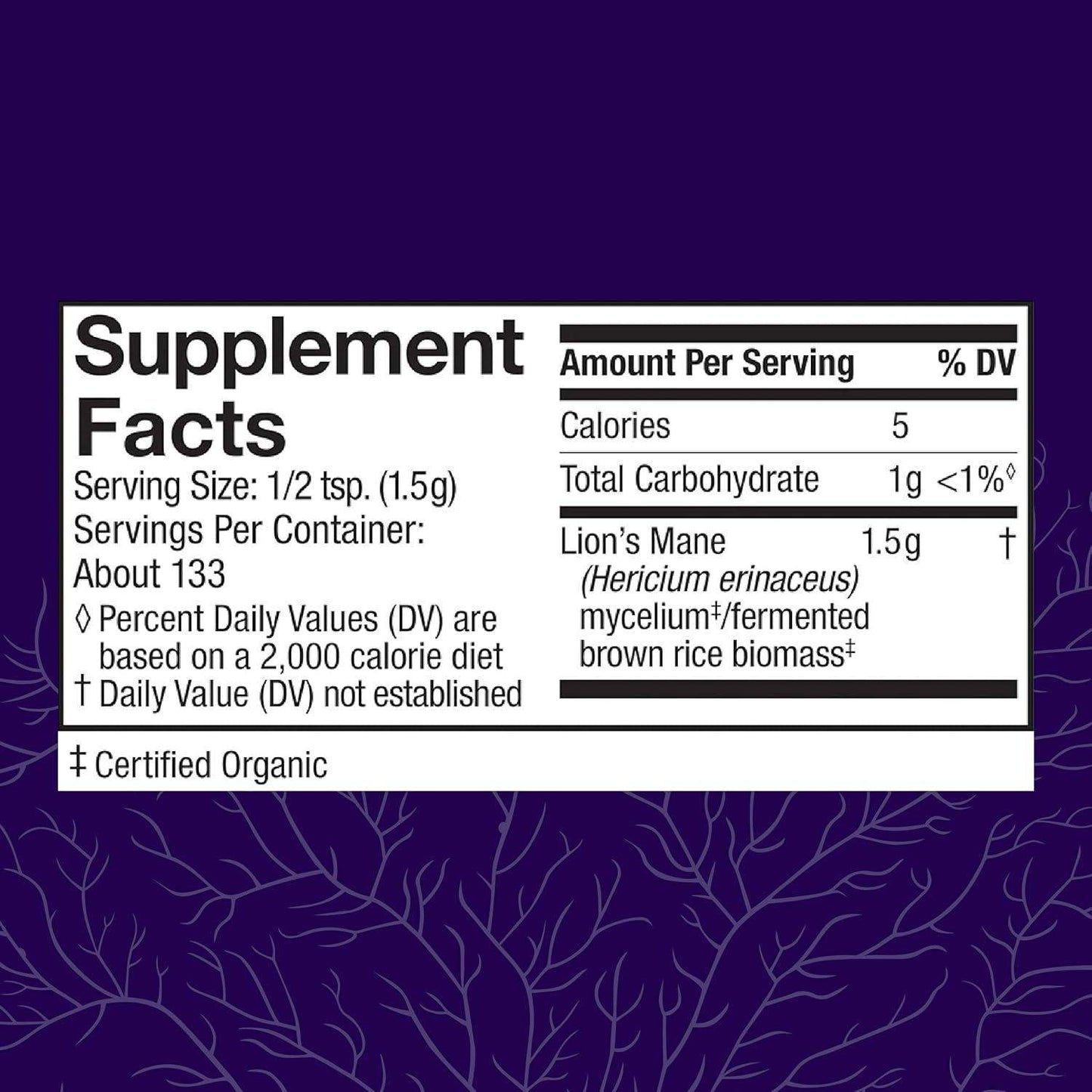 Host Defense Lion's Mane Mushroom Powder for Brain and Nerve Health to Support Immune and Nervous Systems - imprüv  