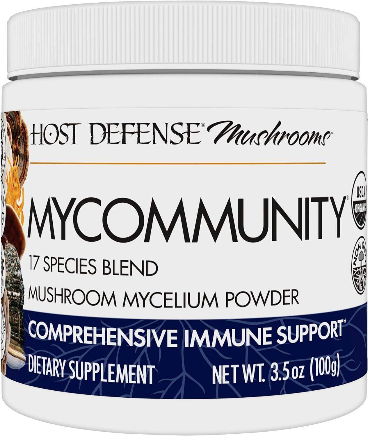 Host Defense MyCommunity 17 Species Mushroom Powder Blend for Comprehensive Immune Support - imprüv  