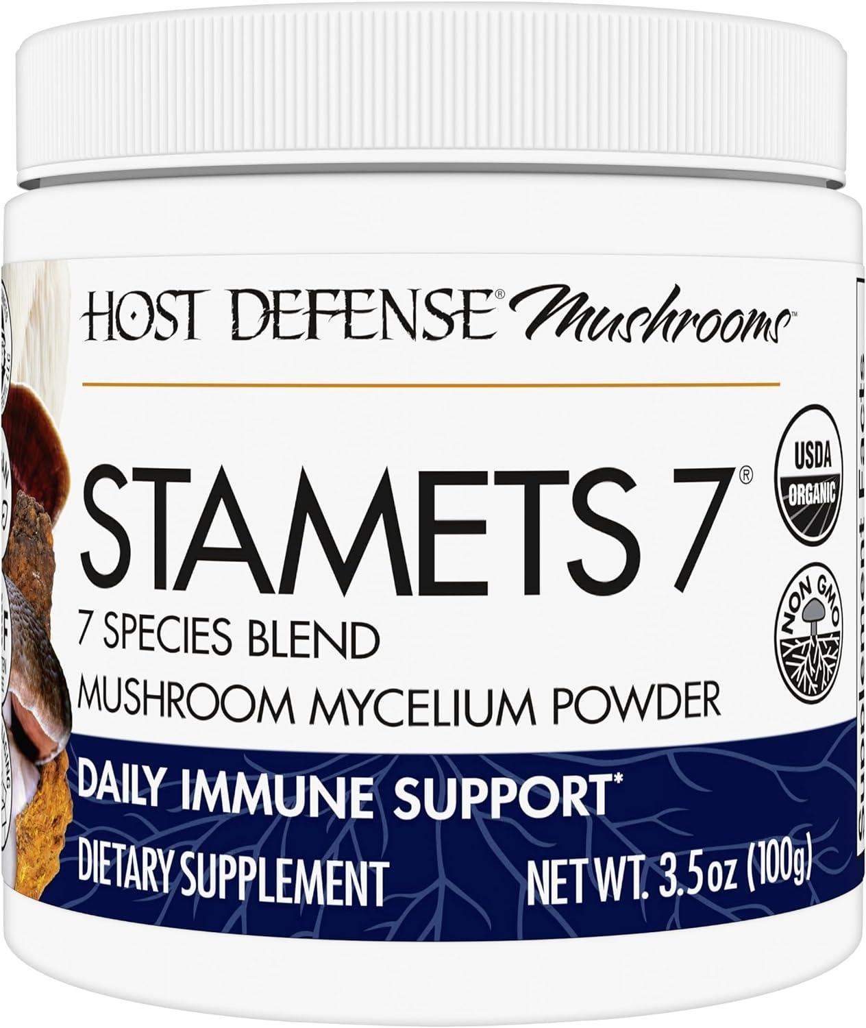 Host Defense Stamets 7 Multi-Mushroom Powder Blend for Immune Health, Energy, and Stress Support - imprüv  