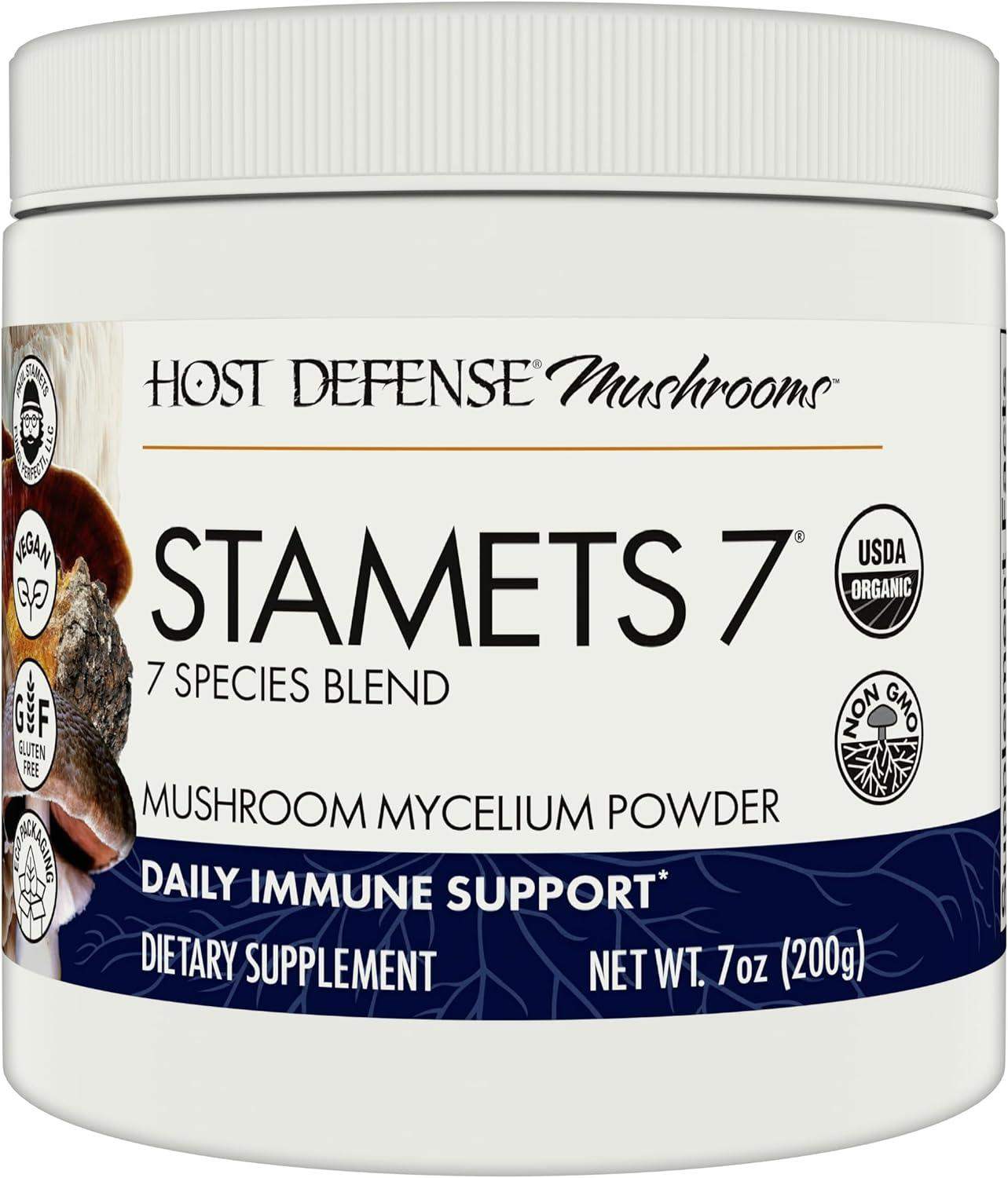 Host Defense Stamets 7 Multi-Mushroom Powder Blend for Immune Health, Energy, and Stress Support - imprüv  