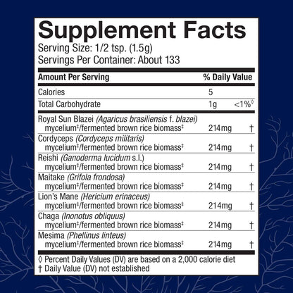 Host Defense Stamets 7 Multi-Mushroom Powder Blend for Immune Health, Energy, and Stress Support - imprüv  