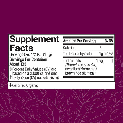 Host Defense Turkey Tail Mushroom Powder Blend for Immune Modulation and Gut Microbiome Balance - imprüv  