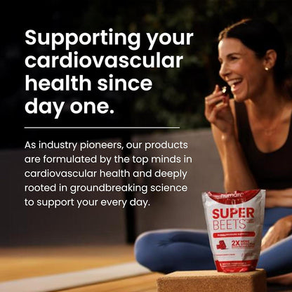 HumanN SuperBeets Heart Chews, Pomegranate Berry Nitric Oxide Supplement for Blood Pressure and Cardiovascular Support - imprüv  