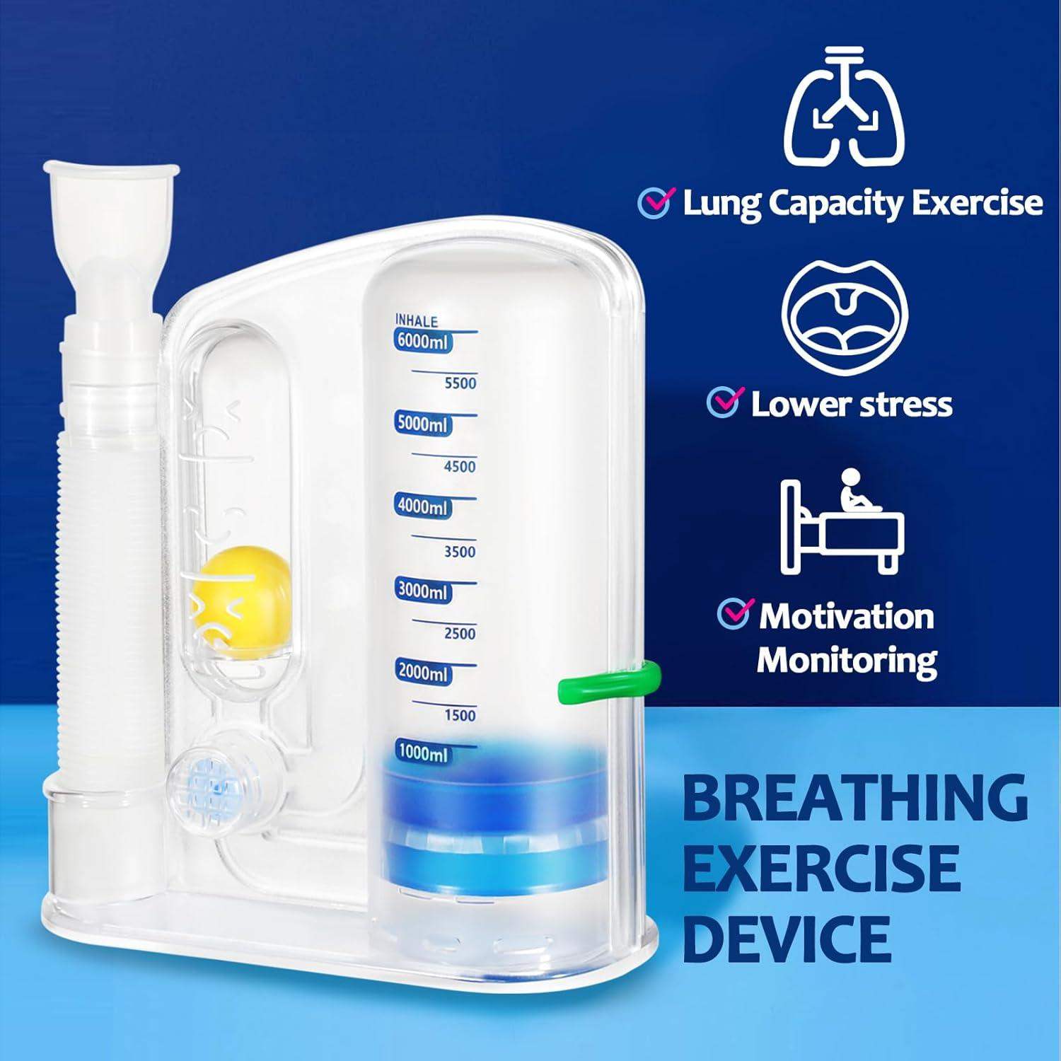 Incentive Spirometer Breathing Exercise Device and Deep Breathing Trainer for Lung Health - imprüv  