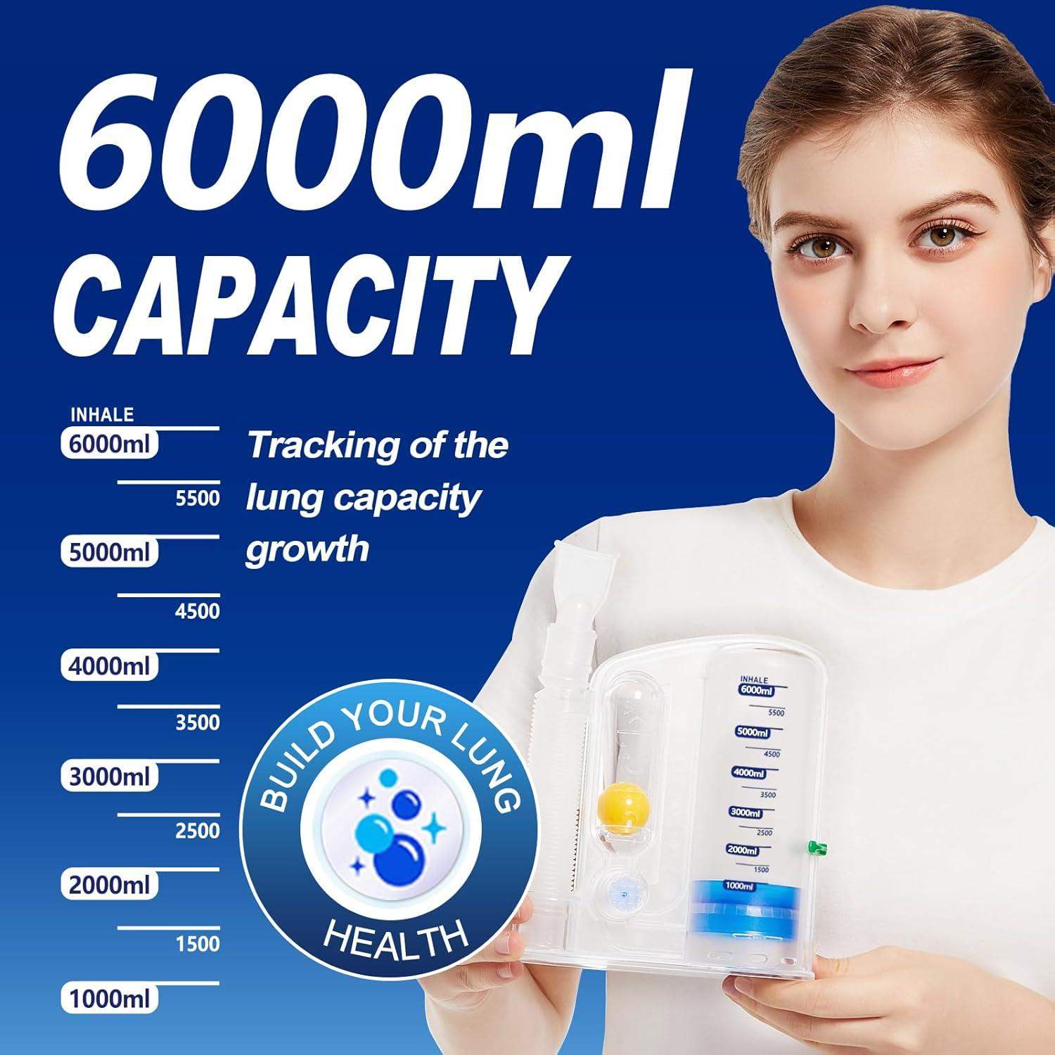 Incentive Spirometer Breathing Exercise Device and Deep Breathing Trainer for Lung Health - imprüv  