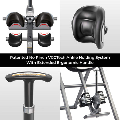 Inversion Table with Heat and Massage for Spinal Decompression, Back Relief, and Circulation - imprüv  