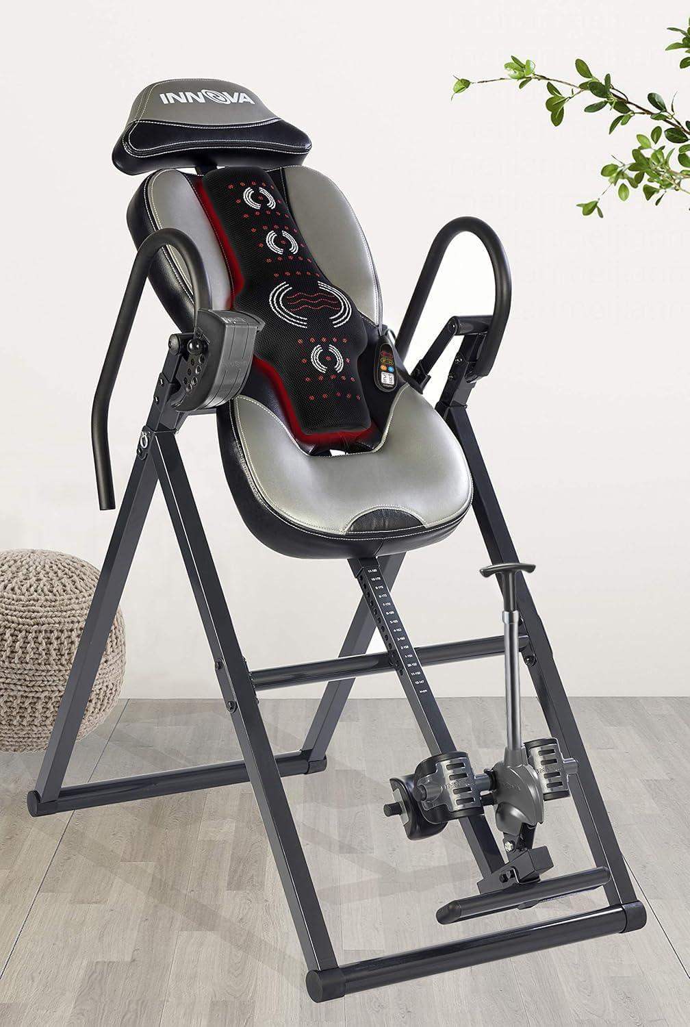 Inversion Table with Heat and Massage for Spinal Decompression, Back Relief, and Circulation - imprüv  