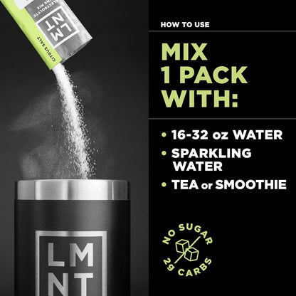 LMNT Zero Sugar Electrolyte Drink Mix Variety Pack for Hydration Support Energy Balance and Low-Carb Lifestyle
