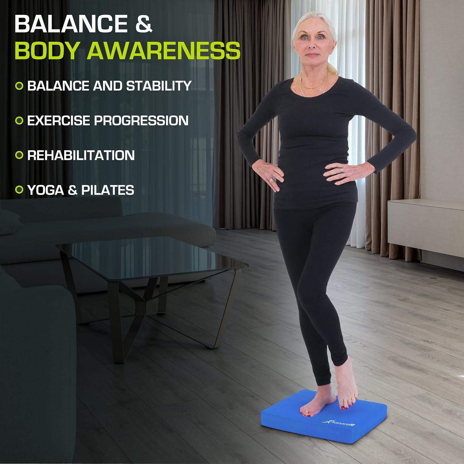 Large Cushioned Non-Slip Foam Pad for Balance and Stability Training - imprüv  