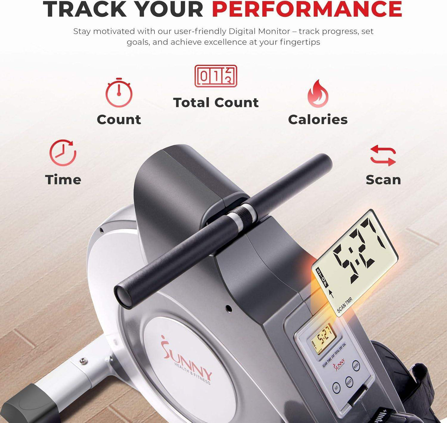Magnetic Resistance Rowing Machine for Low-Impact Cardio and Upper Back Strength - imprüv  