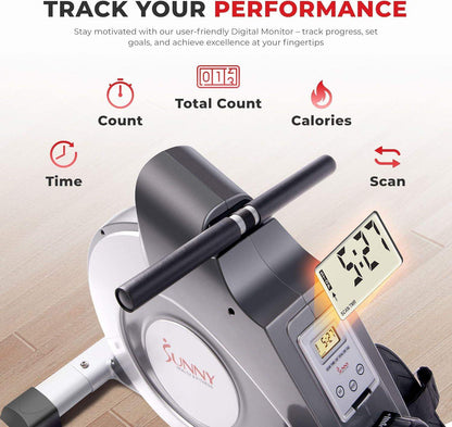 Magnetic Resistance Rowing Machine for Low-Impact Cardio and Upper Back Strength - imprüv  