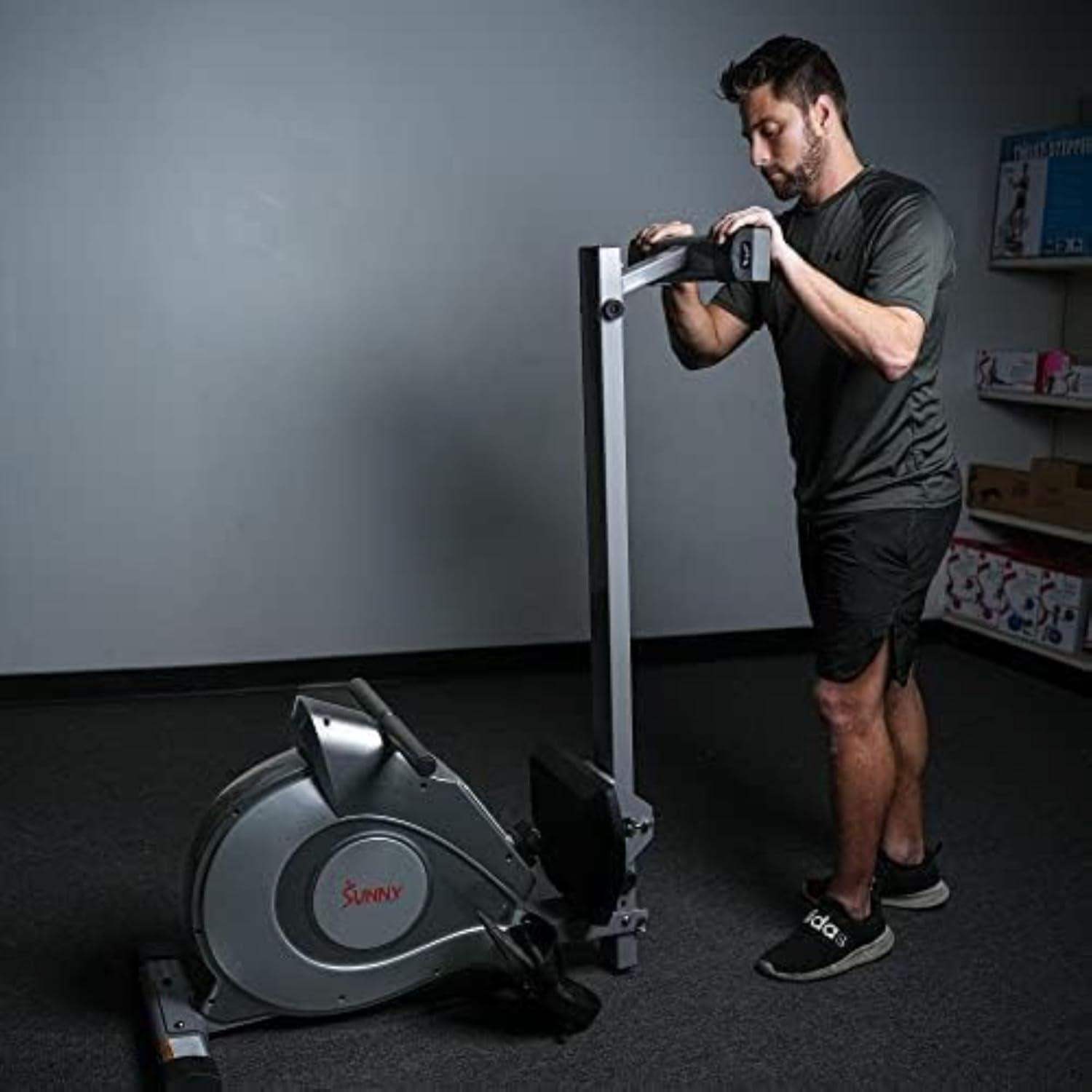 Magnetic Resistance Rowing Machine for Low-Impact Cardio and Upper Back Strength - imprüv  