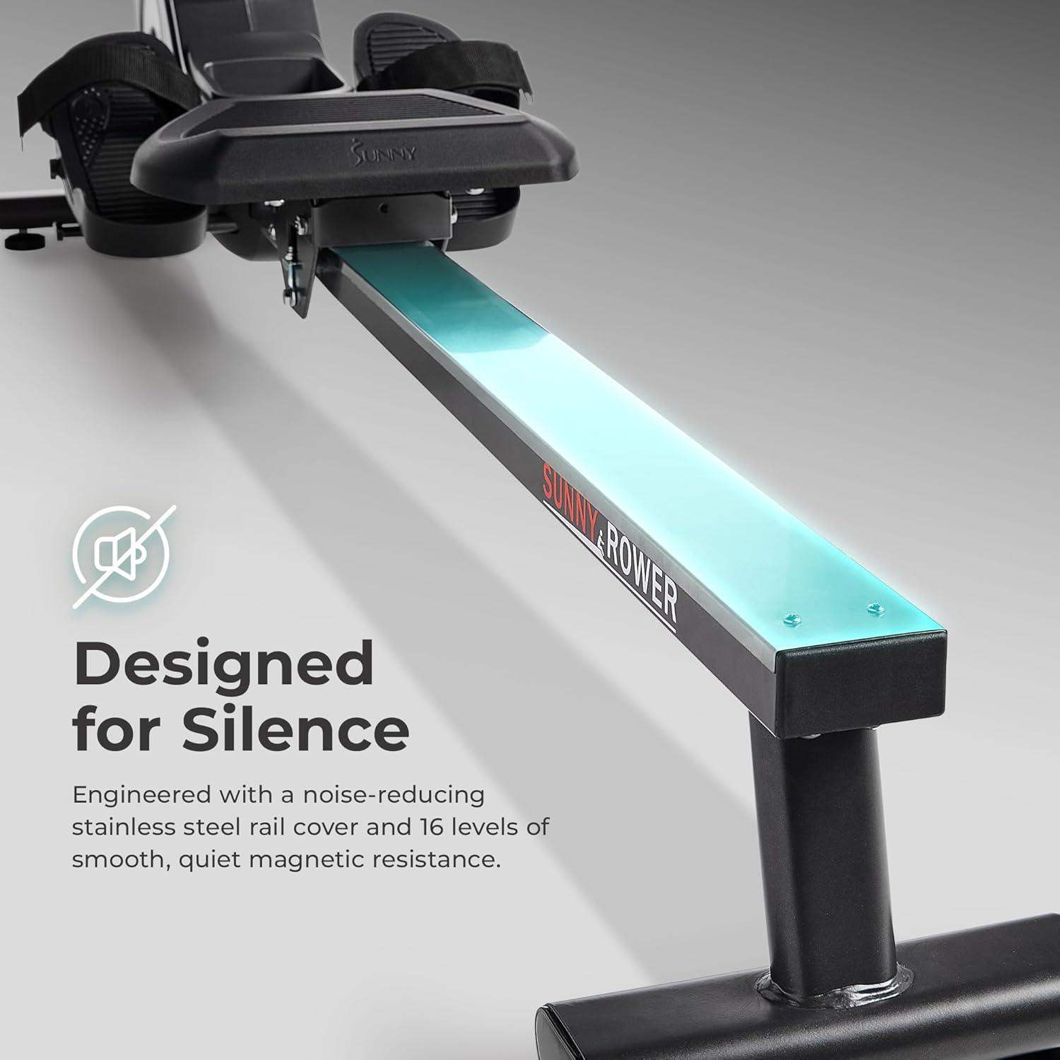 Magnetic Resistance Rowing Machine for Low-Impact Cardio and Upper Back Strength - imprüv  