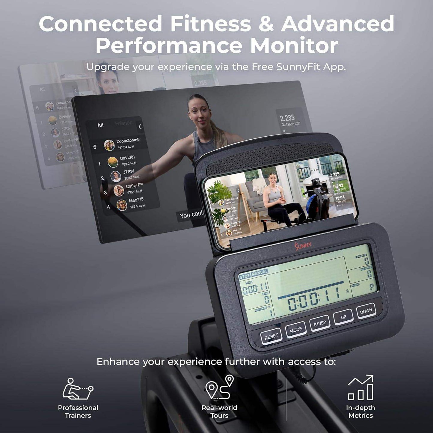 Magnetic Resistance Rowing Machine for Low-Impact Cardio and Upper Back Strength - imprüv  