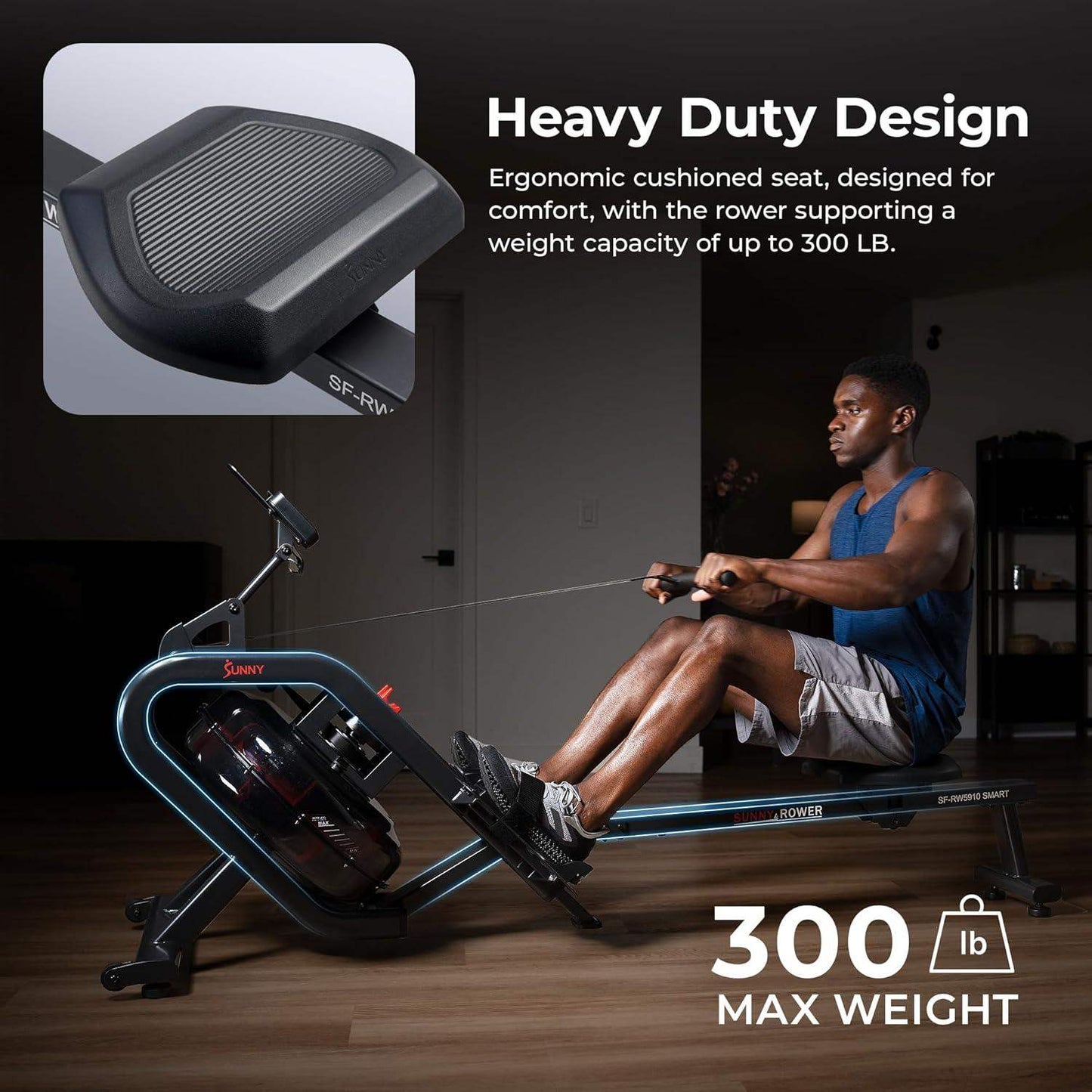 Magnetic Resistance Rowing Machine for Low-Impact Cardio and Upper Back Strength - imprüv  