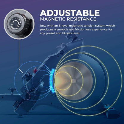 Magnetic Resistance Rowing Machine for Low-Impact Cardio and Upper Back Strength - imprüv  