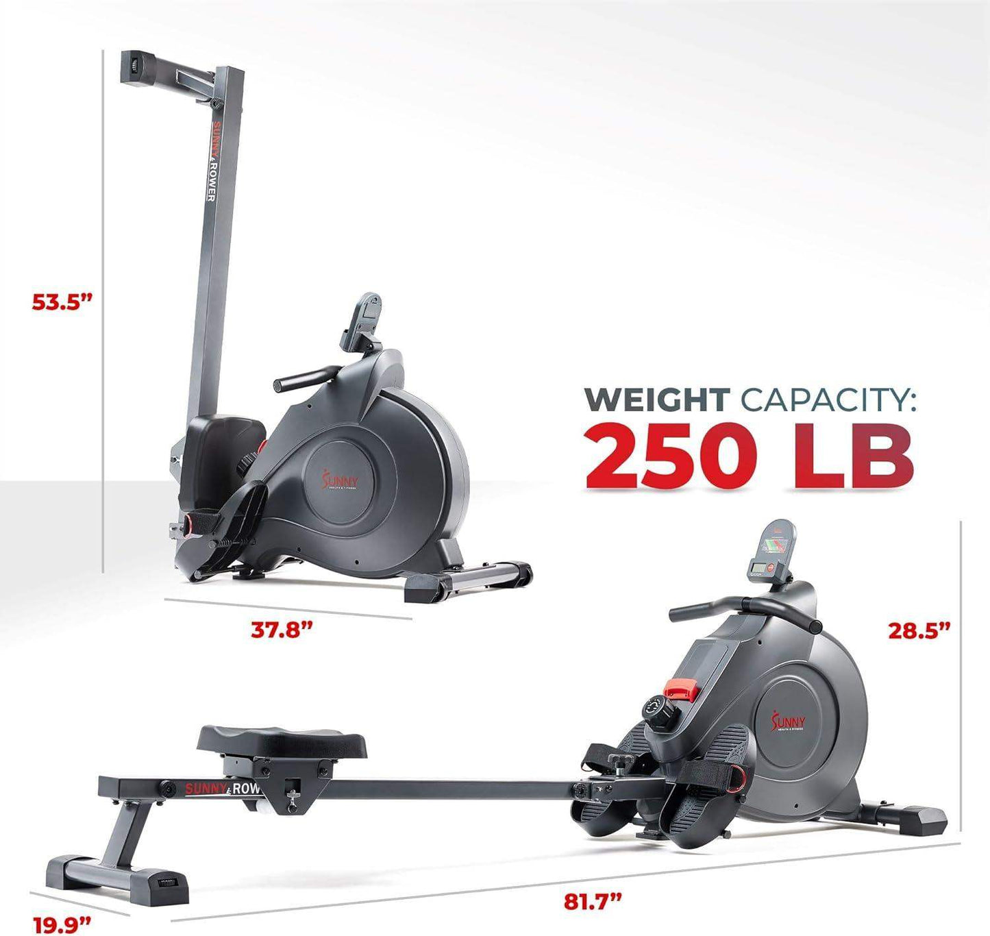 Magnetic Resistance Rowing Machine for Low-Impact Cardio and Upper Back Strength - imprüv  