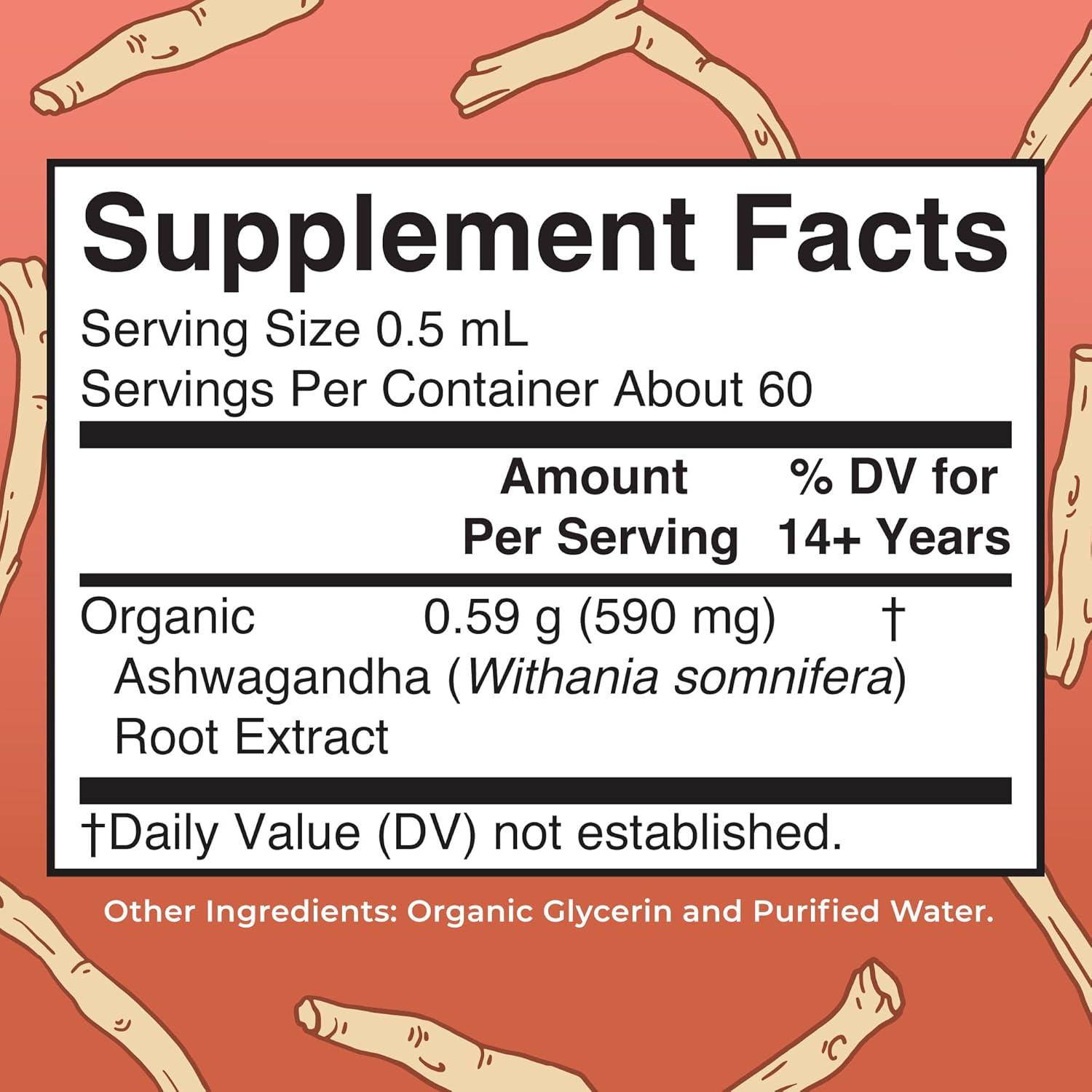 MaryRuth Organics Adaptogenic Ashwagandha Root Liquid Drops for Stress Relief and Mood Support - imprüv  