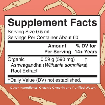 MaryRuth Organics Adaptogenic Ashwagandha Root Liquid Drops for Stress Relief and Mood Support - imprüv  