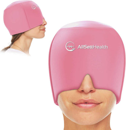 Migraine Relief Ice Cap, Cold Therapy Head Wrap for Headaches, Facial Tension, and Sinus Pressure - imprüv  