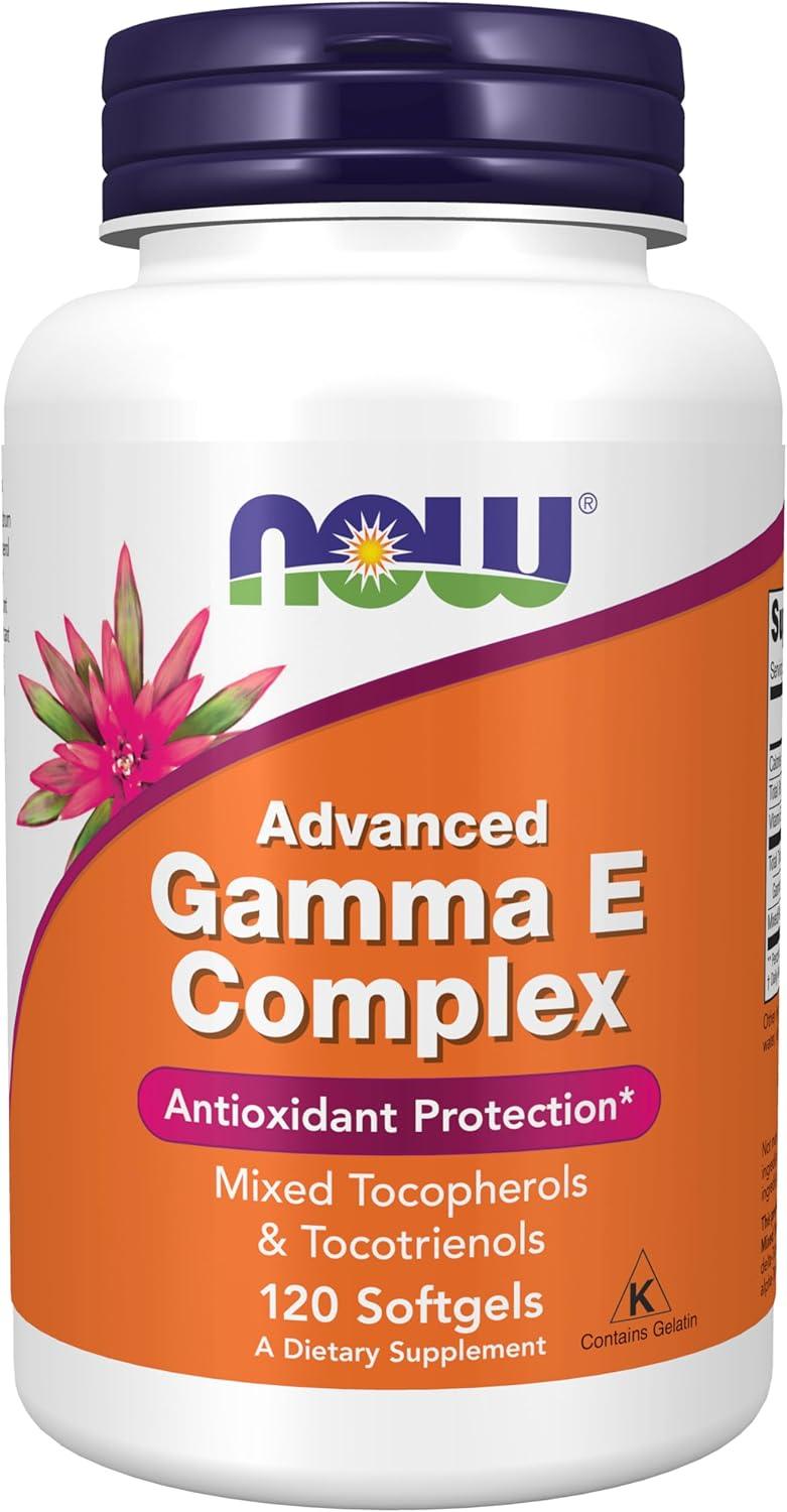 NOW Foods Advanced Gamma E Complex for Antioxidant Support, 120 softgels - imprüv  