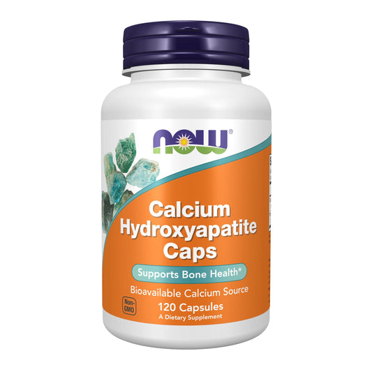NOW Foods Calcium Hydroxyapatite Caps for Bone and Teeth Support, 120 Capsules - imprüv  