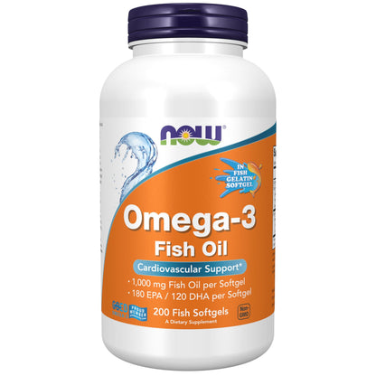 NOW Foods Omega-3 180mg EPA and 120mg DHA for Cardiovascular Support - imprüv  