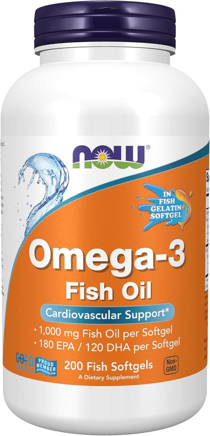 NOW Foods Omega-3 180mg EPA and 120mg DHA for Cardiovascular Support - imprüv  