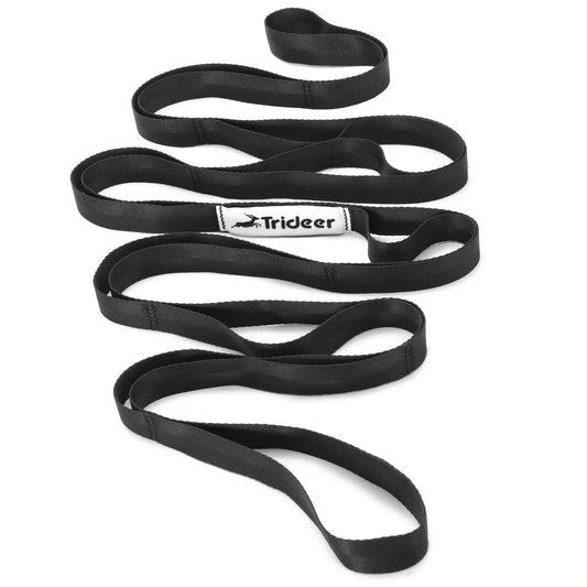 Non-Elastic Stretching Strap for Yoga and Physical Therapy Band with 10 Grip Loops for Flexibility and Mobility - imprüv  