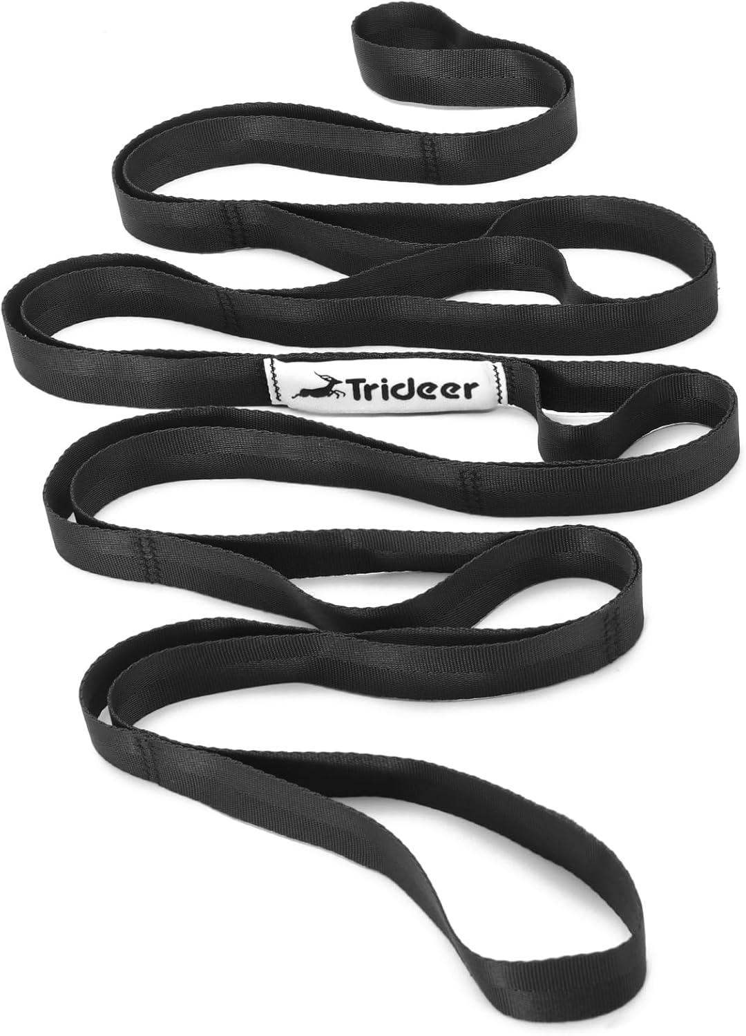 Non-Elastic Stretching Strap for Yoga and Physical Therapy Band with 10 Grip Loops for Flexibility and Mobility - imprüv  