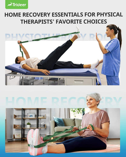 Non-Elastic Stretching Strap for Yoga and Physical Therapy Band with 10 Grip Loops for Flexibility and Mobility - imprüv  
