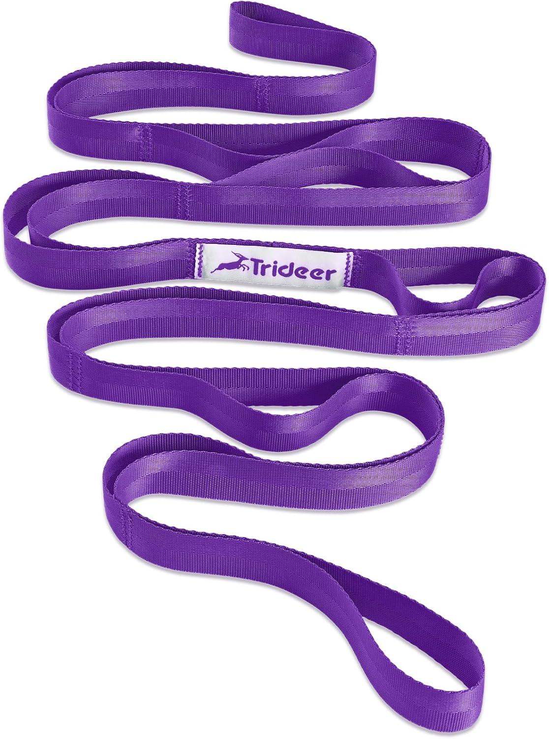 Non-Elastic Stretching Strap for Yoga and Physical Therapy Band with 10 Grip Loops for Flexibility and Mobility - imprüv  